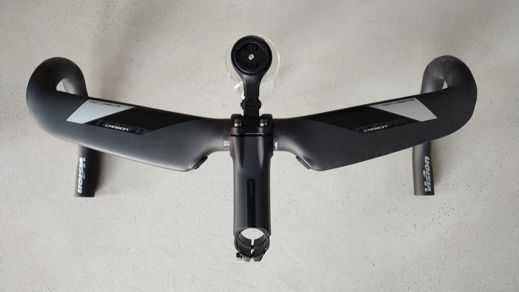 Vision Trimax carbon racefiets stuur met Garmin/Wahoo mount, Ophalen of Verzenden, Zo goed als nieuw, Stuur, Vision en Cannondale