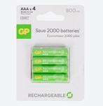 GP oplaadbare batterijen AAA 800 mAh, Audio, Tv en Foto, Accu's en Batterijen, Ophalen of Verzenden, Nieuw
