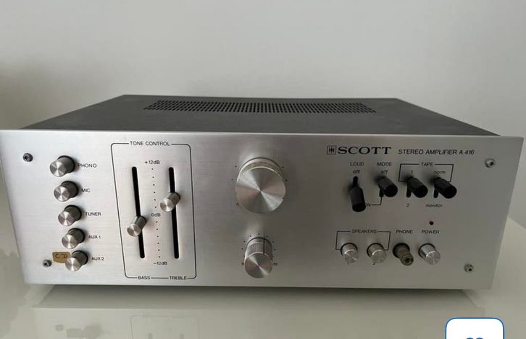 vintage Scott stereo amplifier A416 uit 1976, Audio, Tv en Foto, Ophalen, Gebruikt, Overige merken