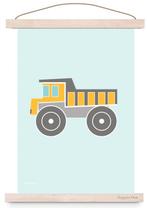 Kinderposter Poster A3 Kiepwagen Pastel Designed4Kids, Designed4Kids, Nieuw, Ophalen of Verzenden, Designed4kids@live.nl