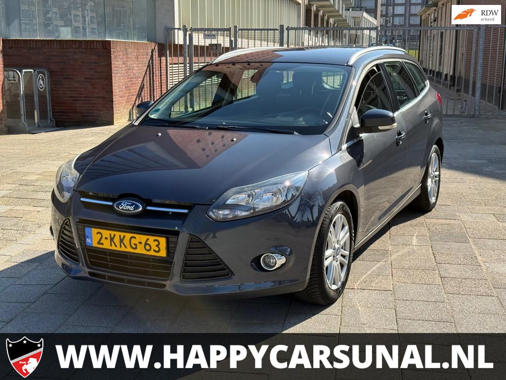 Ford Focus Wagon 1.0 EcoBoost Titanium, NIEUWE APK, NAVI, Euro 5, Gebruikt, Zwart, Origineel Nederlands