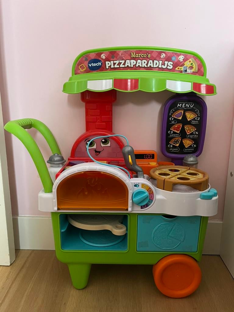 Vtech Pizzaparadijs pizza kar, Ophalen, Gebruikt, Kunststof