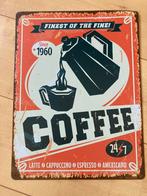 Metalen wandbord koffie 30x40 cm, Ophalen of Verzenden, Nieuw