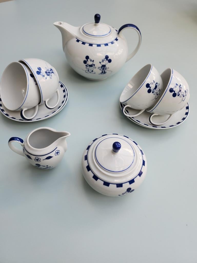 Guy Degrenne Mickey Mouse theeservies - Nieuwstaat, Ophalen, Zo goed als nieuw, Porselein, Overige stijlen