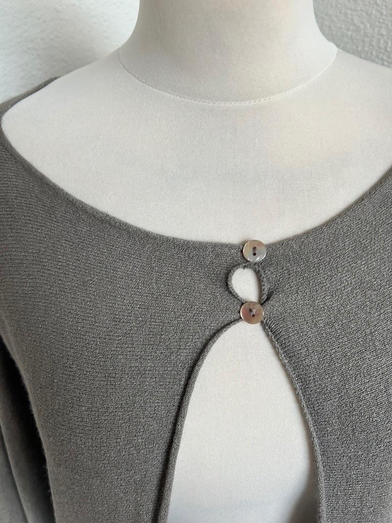 Carola van Benthem maat L-XL grijs zilver kort vest 3189, Carola van Benthem, Maat 46/48 (XL) of groter, Ophalen of Verzenden
