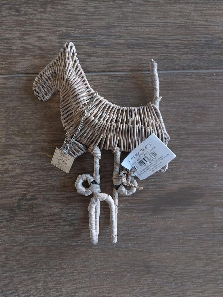 Riviera Maison Rustic Rattan Happy Dog Hook, Huis en Inrichting, Ophalen of Verzenden
