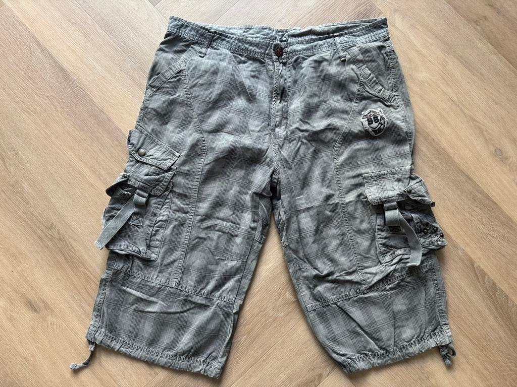 B.D. City heren bermuda cargo korte broek maat 36, Ophalen of Verzenden, Gedragen, Maat 56/58 (XL), Grijs