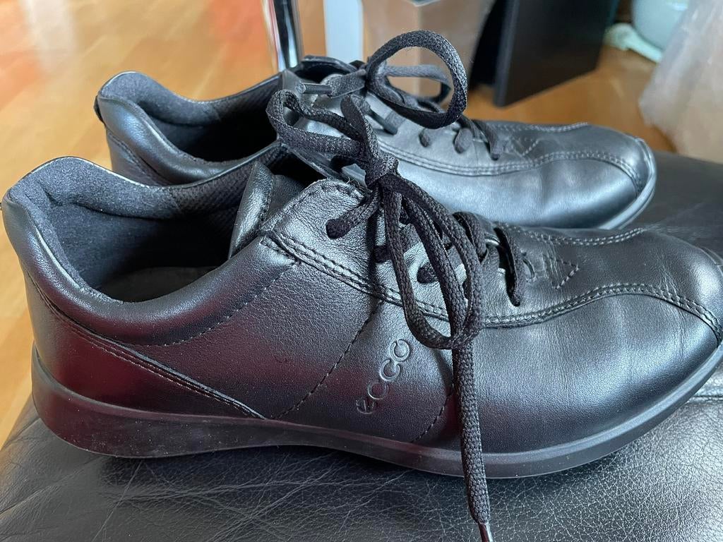 Ecco nieuwe zwarte leren sneakers maat 37, Zwart, Ophalen of Verzenden, Sneakers of Gympen, Zo goed als nieuw