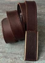 Exelns. Bruine leren riem. 105 cm., Kleding | Heren, Riemen en Ceinturen, Bruin, Echt leder, Nieuw, Exelns