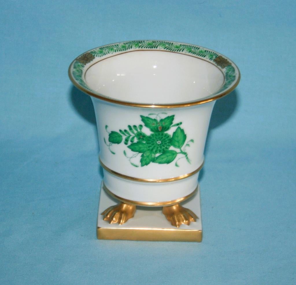Herend -  " Apponyi " in Green - Lion Paw Urn - 6403/AV, Ophalen of Verzenden, Zo goed als nieuw, 2de Hands, Overige stijlen