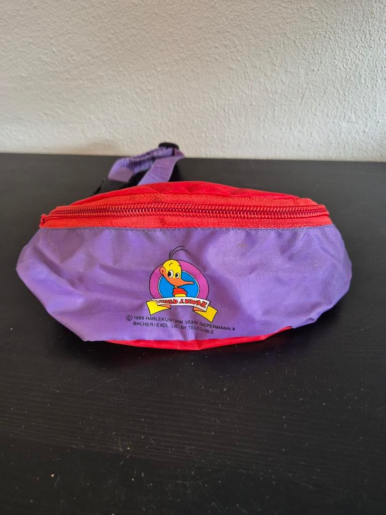 Vintage Alfred J. Kwak heuptasje - Rood/Paars, Ophalen of Verzenden, Gebruikt, Rood, Overige merken