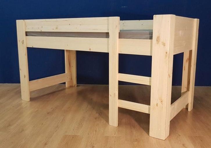 massief houten (half) HOOGSLAPER nieuw vele hoogtes en maten, Kinderen en Baby's, Kinderkamer | Stapelbedden en Hoogslapers, Nieuw
