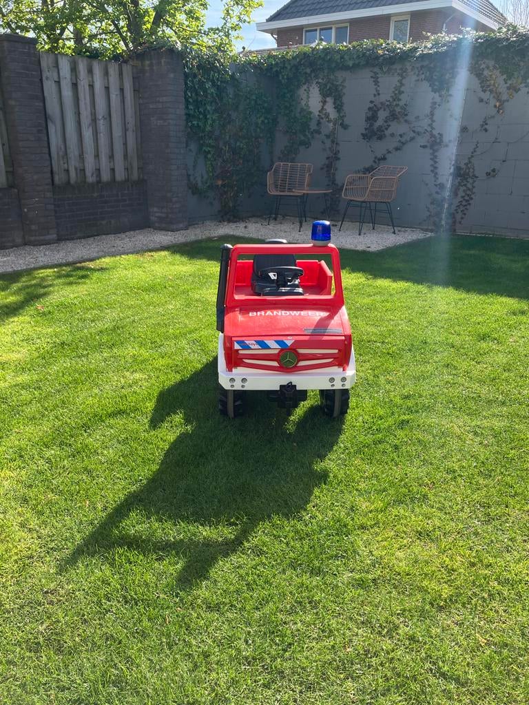 Rolly toys brandweer trap auto, Ophalen, Zo goed als nieuw, Trapvoertuig