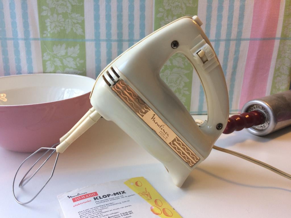 Vintage Moulinex/Tomado mixer, handmixer, Klopmix, jaren 50, Ophalen of Verzenden