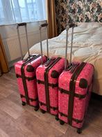 Lief roze koffers (3x), Ophalen, Zo goed als nieuw, Hard kunststof