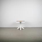 1x Gispen Dukdalf Tafel – Vierkant Wit met Hout inleg 50 cm, Minder dan 55 cm, Ophalen of Verzenden, Zo goed als nieuw, Niet ingevuld