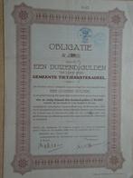 Obligatie 1000 Gld. Gemeente Tietjerkstersadeel. Bergum 1923, Ophalen of Verzenden, 1970 tot heden, Aandeel