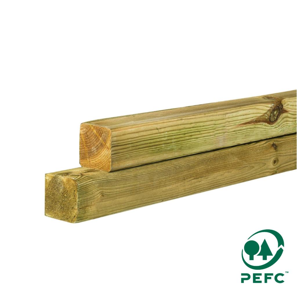 Palen Geïmpregneerd 68 x 68 mm - Vanaf €6,15, Ophalen, Nieuw, Minder dan 180 cm, Palen