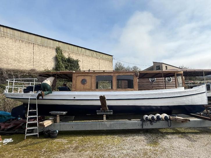 Salonboot 10,80 x 2,20, Watersport en Boten, Motorboten en Motorjachten, Gebruikt, Staal, 9 tot 12 meter, Diesel, Binnenboordmotor