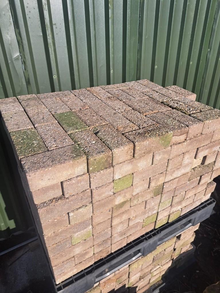 Getrommelde betonstraatstenen / trommelklinkers – 15 m², Ophalen, Gebruikt, Klinkers, 10 m² of meer