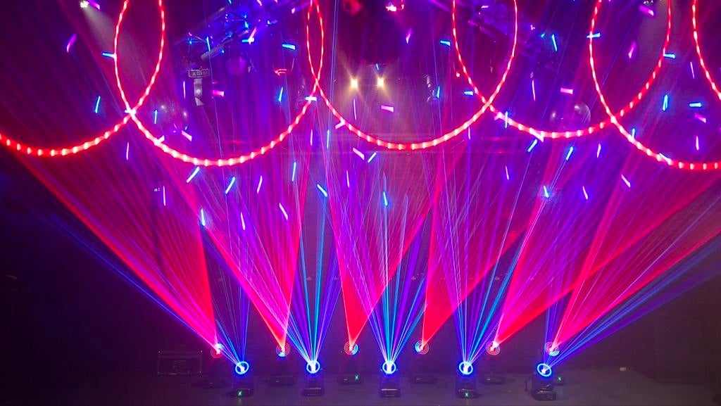 12x 5W laser movinghead set, Ophalen of Verzenden, Licht