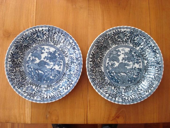 2 wandborden motief imari van societe ceramique Maastricht, Huis en Inrichting, Woonaccessoires | Wanddecoraties, Ophalen of Verzenden