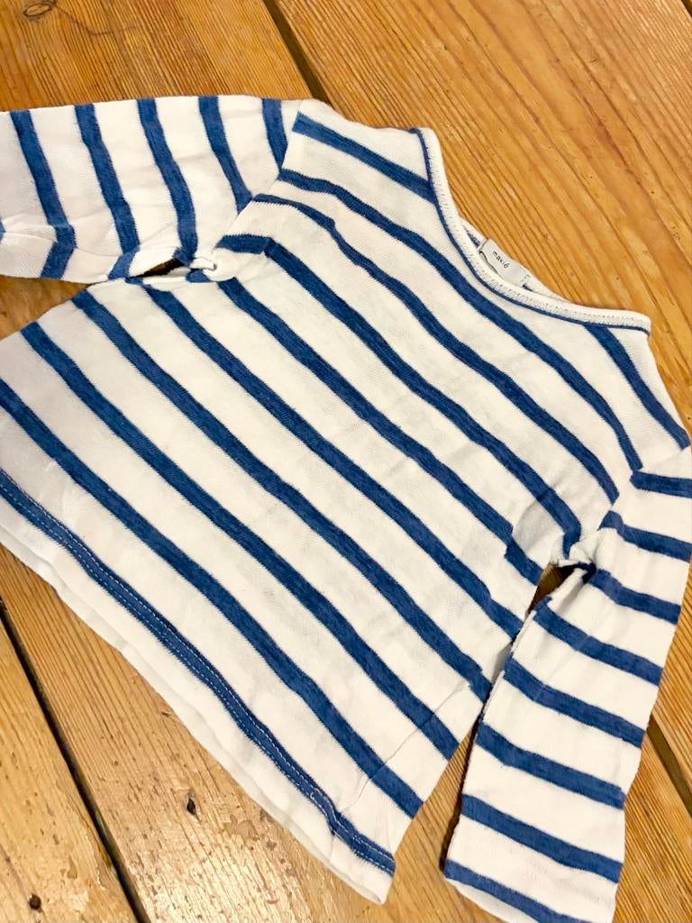 Makié Clothier licht luchtig truitje blauw/wit gestreept 56, Kinderen en Baby's, Babykleding | Maat 56, Ophalen of Verzenden, Zo goed als nieuw