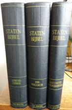 Statenbijbel met kanttekeningen OT en NT - 3 delen, Gelezen, Ophalen of Verzenden, Statenbijbel, Overige religies