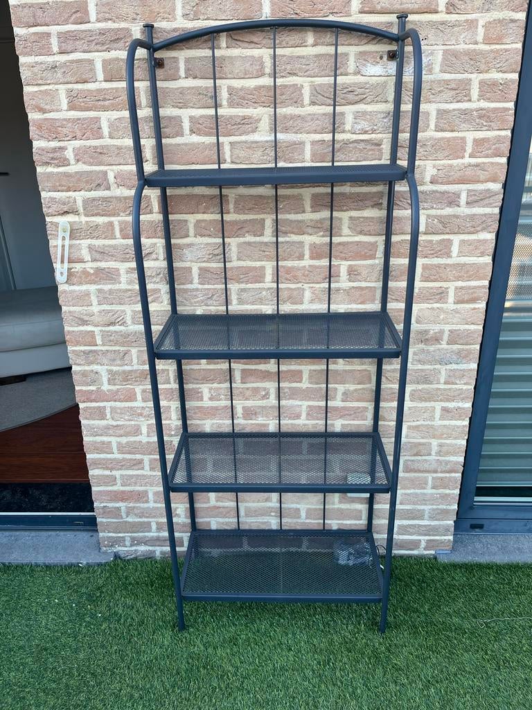 Ikea LÄCKÖ open kast, buiten, grijs, 61x160 cm, Ophalen, Gebruikt, Metaal, Overige typen
