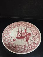 Bord met Hollandse tafereel - Texel P.Regout, Ophalen of Verzenden