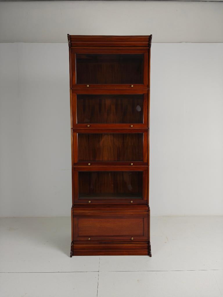 Boekenkast Globe-Wernicke stijl Mahonie Facetgeslepen glas, Ophalen of Verzenden