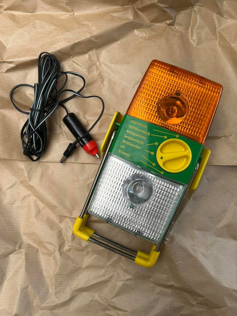 Vintage multifunctionele autopechlamp, alarmlamp, Ophalen of Verzenden, Zo goed als nieuw