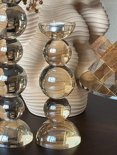 Colmore by Diga kandelaar Gold 30x12x12 cm Goud Kristal, Huis en Inrichting, Ophalen, Overige materialen, Overige kleuren, 25 tot 50 cm