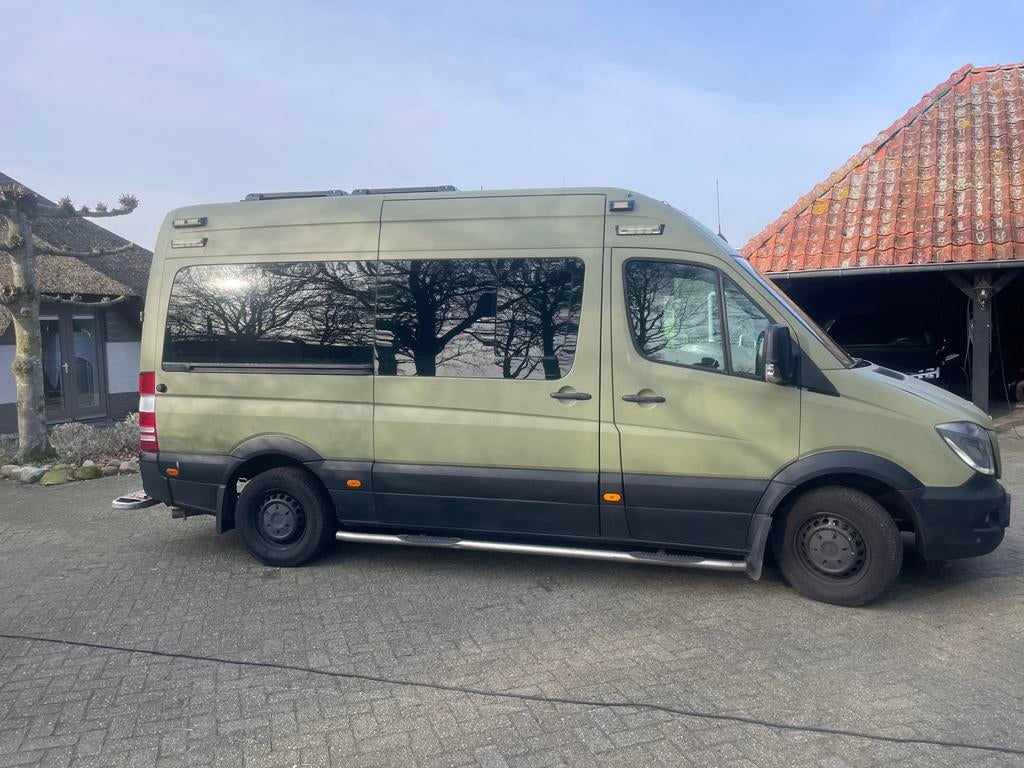 Stoere of grid Mercedes-Benz Sprinter 319 camper, Caravans en Kamperen, Buscamper of Camperbus, Tot en met 2, Mercedes-Benz, Diesel