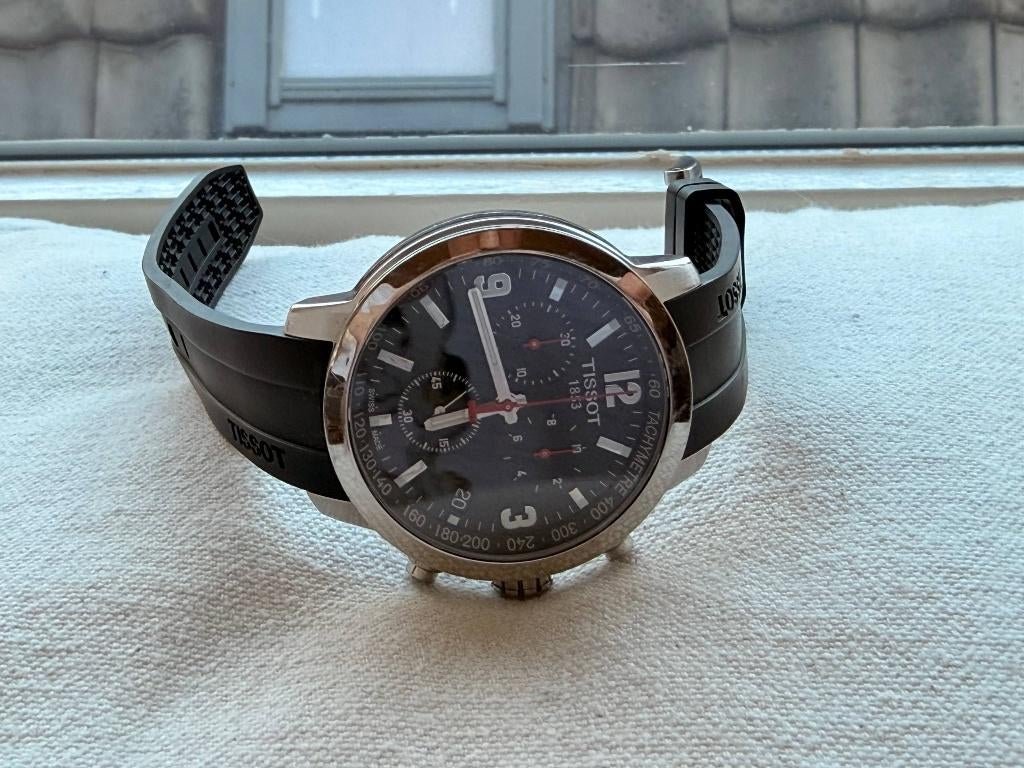 Tissot PRC 200 Chronograph, Sieraden, Tassen en Uiterlijk, Horloges | Heren, Gebruikt, Polshorloge, Overige merken, Staal, Overige materialen
