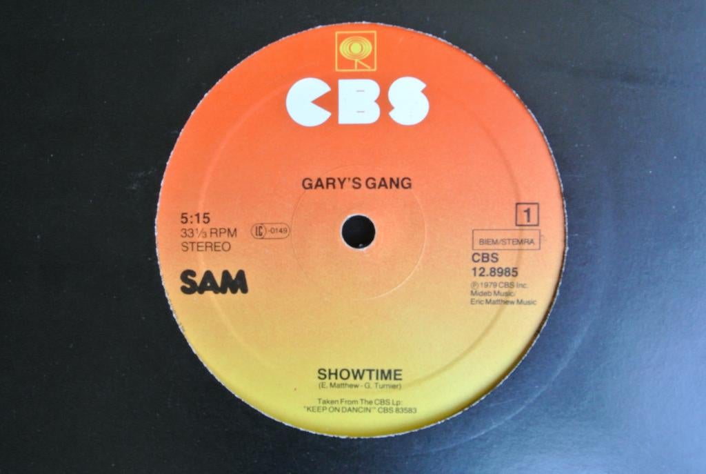 Gary's Gang - Showtime  (12"), Cd's en Dvd's, Vinyl Singles, Maxi-single, Dance, Ophalen of Verzenden, Zo goed als nieuw