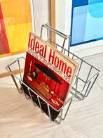 Vintage draadstaal chromen magazinehouder tijdschriftenrek, Huis en Inrichting, Woonaccessoires | Krantenbakken en Lectuurbakken