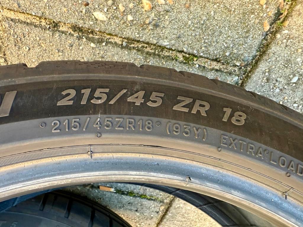 Michelin Pilot Sport 5 215/45 R18 zomerbanden 2x7 en 2x6,4mm, Auto-onderdelen, Banden en Velgen, Ophalen, 18 inch, Band(en), Personenwagen