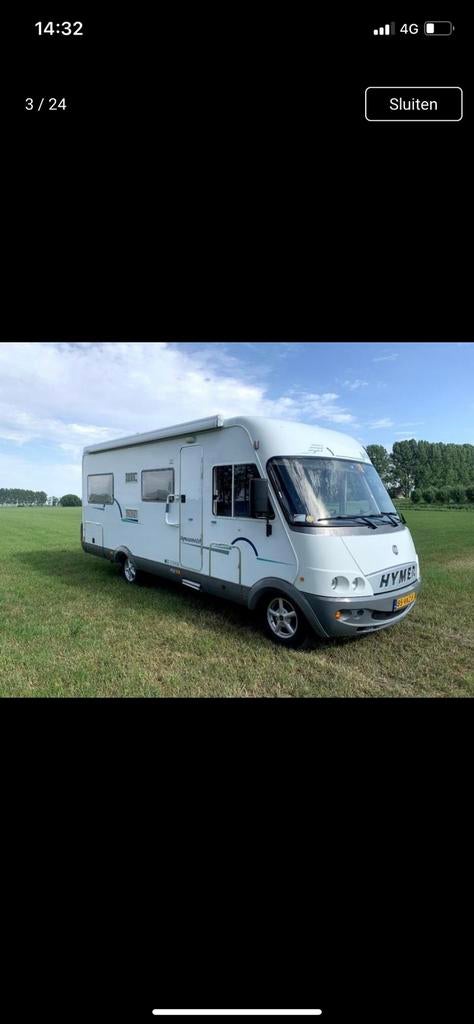 Camper te koop, Caravans en Kamperen, Integraal, Ringverwarming, Luifel, Fiat