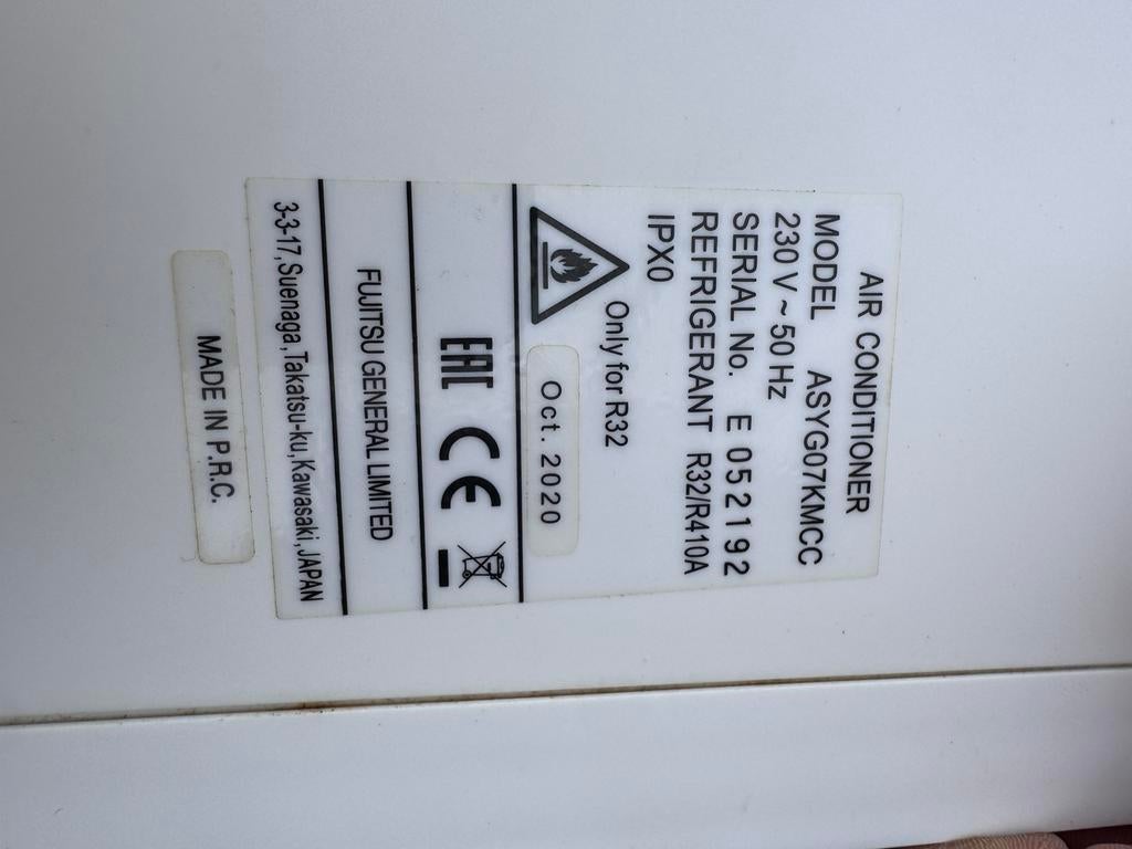Airconditioning binnen unit Fujitsu Atlantic .2 stuks, Witgoed en Apparatuur, Airco's, Ophalen of Verzenden, Zo goed als nieuw