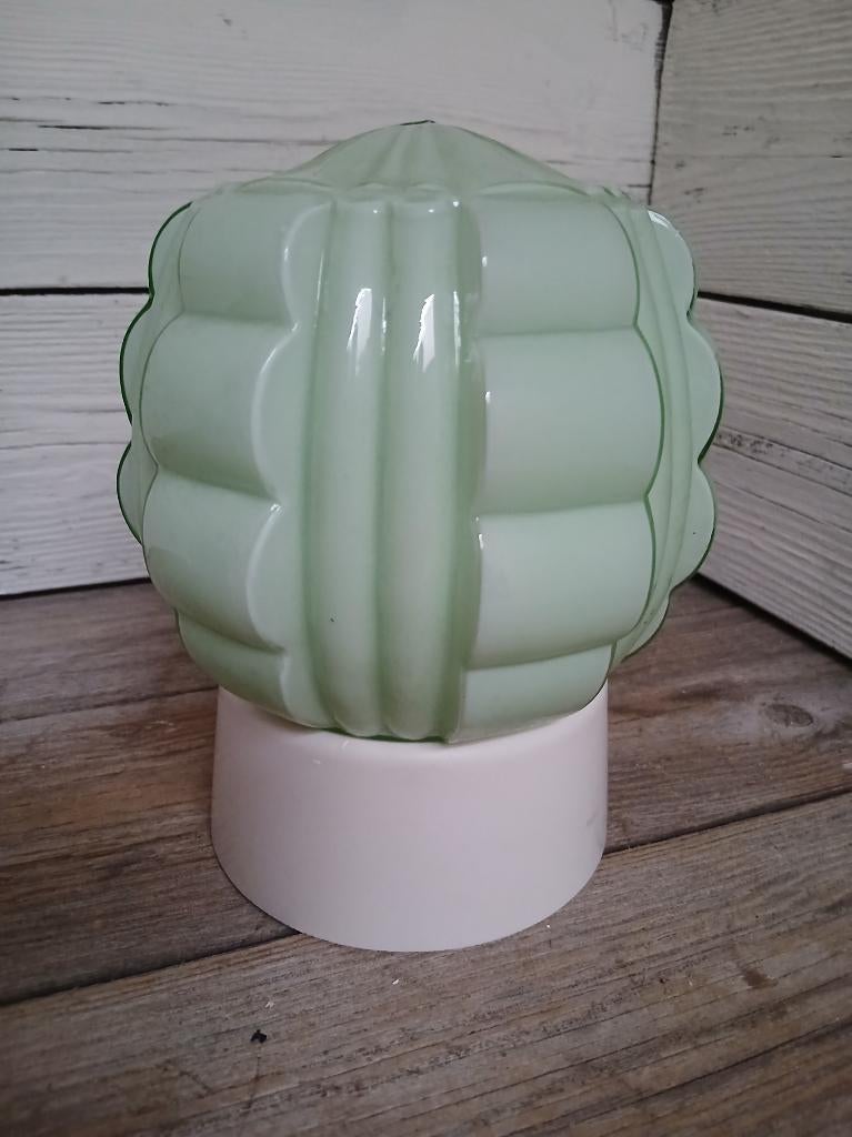 Art Deco vintage plafondlamp, Thabur., Groen, Overige stijlen, Onbekend, Ophalen of Verzenden