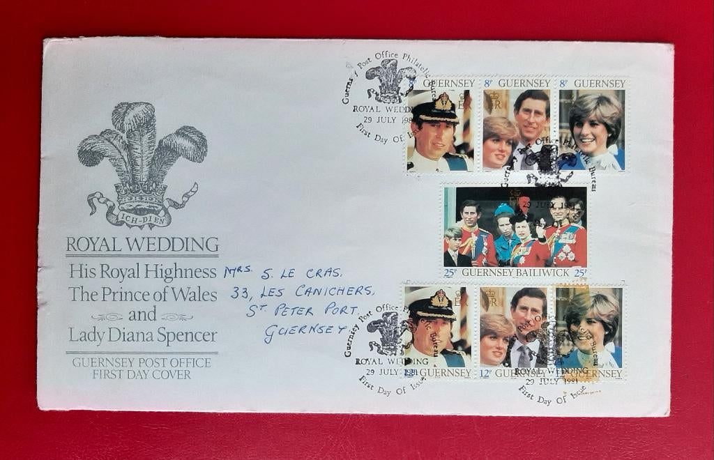 Royal Wedding Prins van Wales en Diana Spencer 29 july 1981, Ophalen, Gestempeld