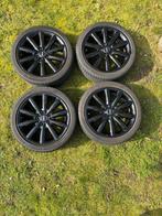 Set van 4 zwarte Mini velgen met Hankook zomerbanden, Ophalen, Gebruikt, Banden en Velgen, 17 inch