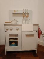 Houten speelkeuken met gerei en theeset, Ophalen, Gebruikt, Hout, Speelkeuken