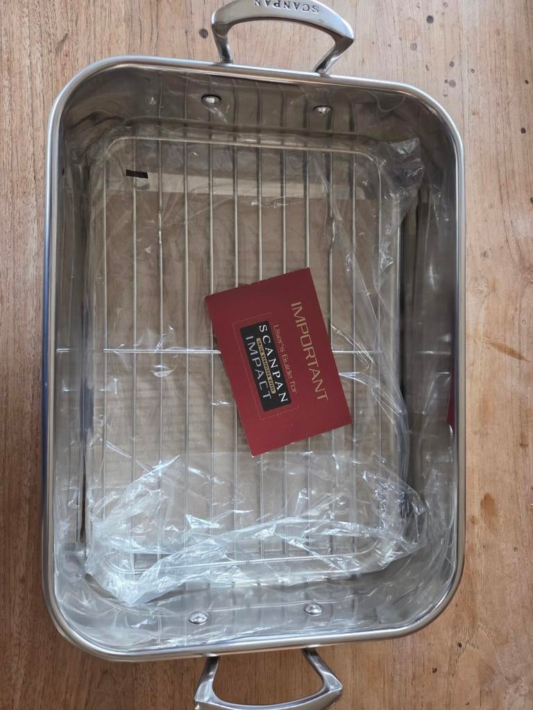 Scanpan Braadslede met Rooster - Nieuw!, Huis en Inrichting, Ophalen, Nieuw, Rvs, Koekenpan of Braadpan