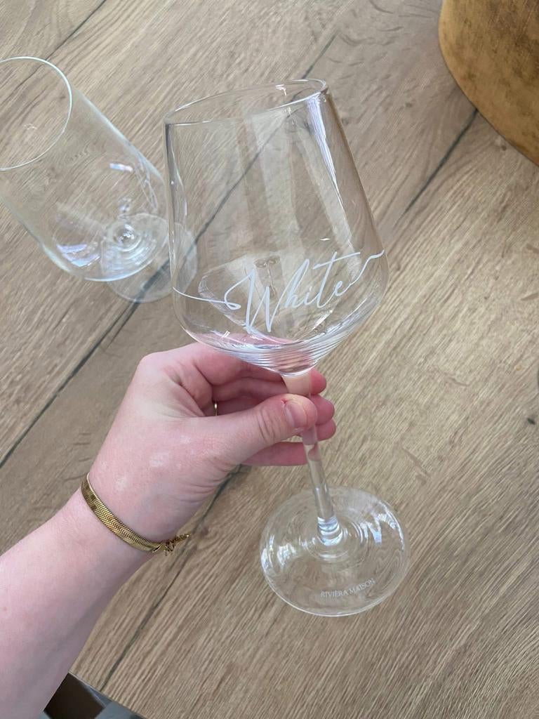 Riviera Maison Glazen Set: Wijn, Champagne & Bier, Ophalen, Zo goed als nieuw