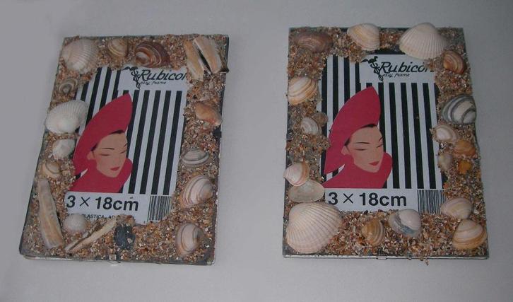 Twee NIEUWE FOTOLIJSTEN / schilderijlijsten. Thema strand, Huis en Inrichting, Woonaccessoires | Lijsten, Nieuw, Minder dan 50 cm