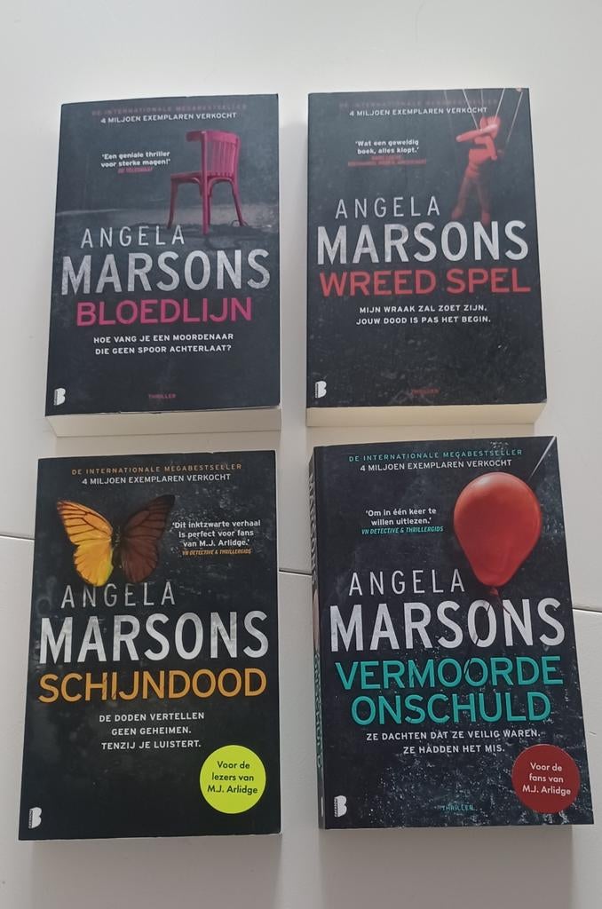 Angela Marsons pakket:Vermoorde onschuld, Schijndel e.a., Boeken, Ophalen of Verzenden, Zo goed als nieuw