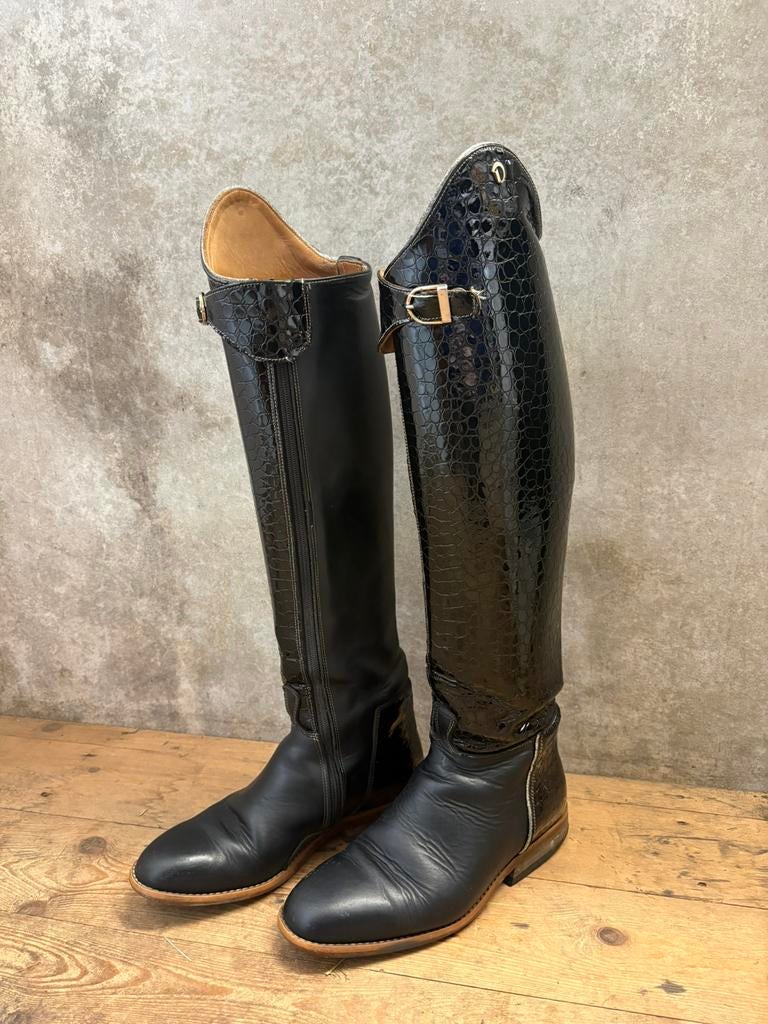 Zwarte derby laarzen, Ophalen of Verzenden, Gebruikt, Dressuur, Schoeisel