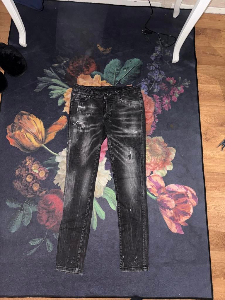 Dsquared2 Slim Jeans Zwart Maat 46, Ophalen of Verzenden, Gedragen, Zwart, W32 (confectie 46) of kleiner